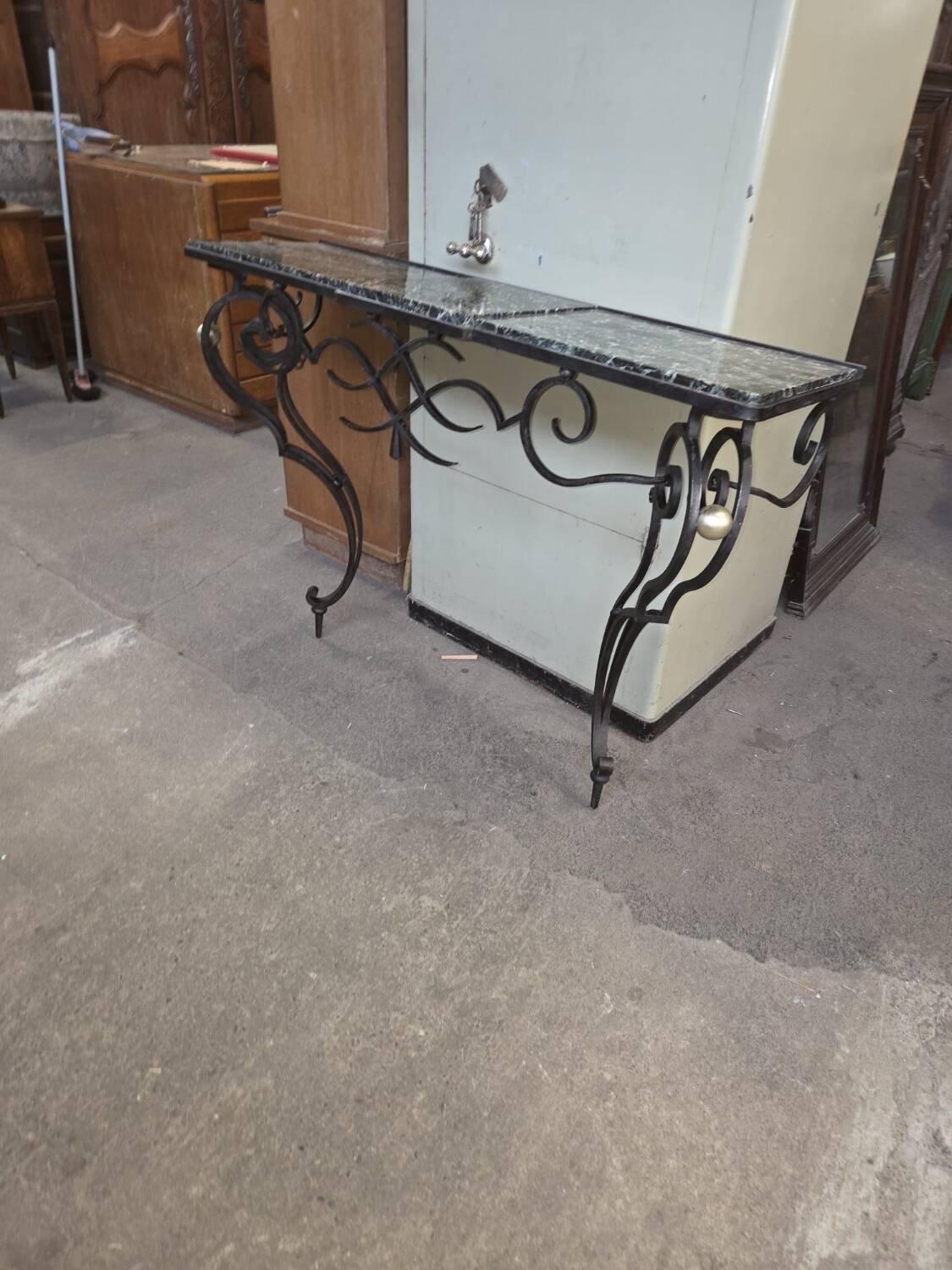 Wrought iron console