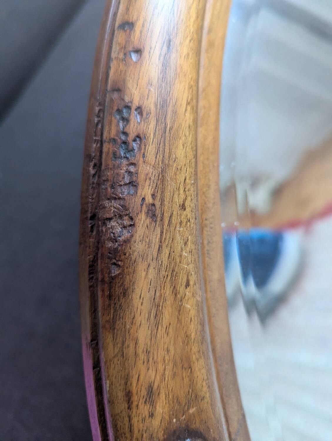 Art Deco walnut mirror