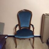 Velvet bedroom armchair