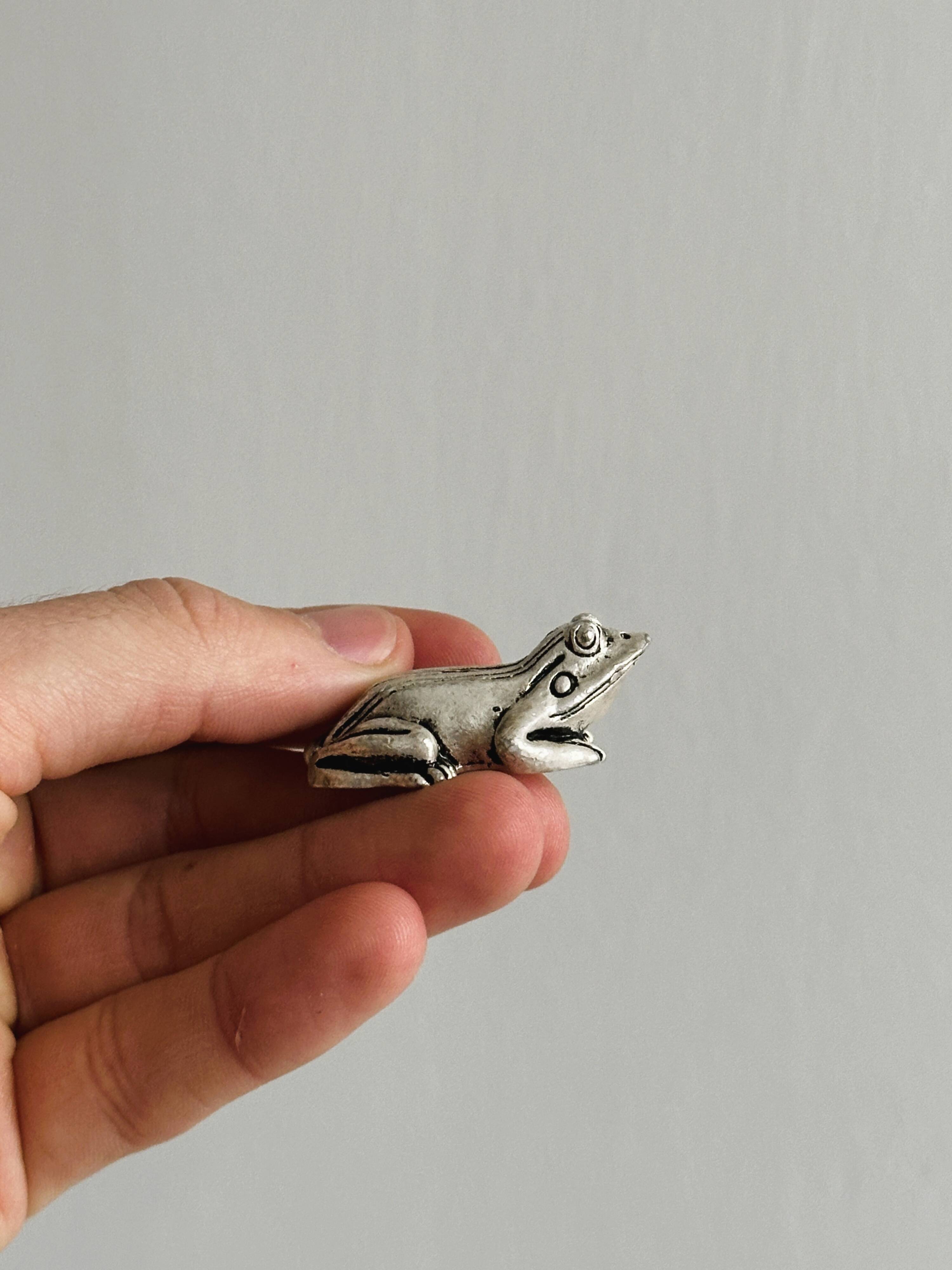 Lot de 6 porte-couteaux grenouilles en métal