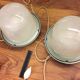 Pair of bedside Holophane with switch lamps PEAR vintage