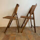 Paire de chaise pliante mid-century 