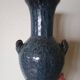 Accolay pottery Yonne - Double handle woven vase - Blue-grey glazed stoneware