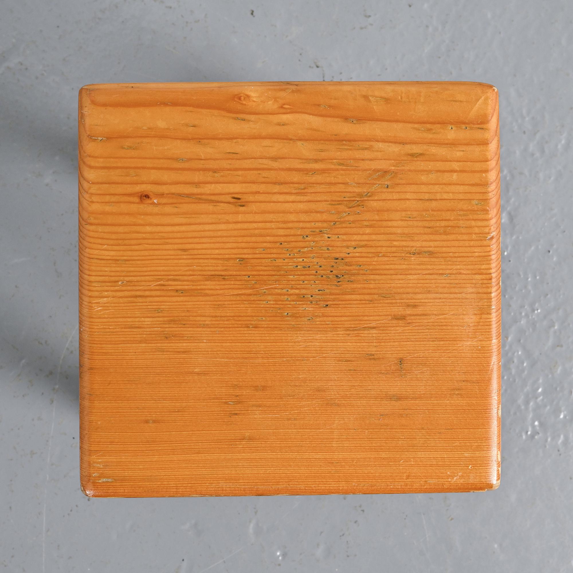 Pine stool by Charlotte Perriand, Les Arcs, France