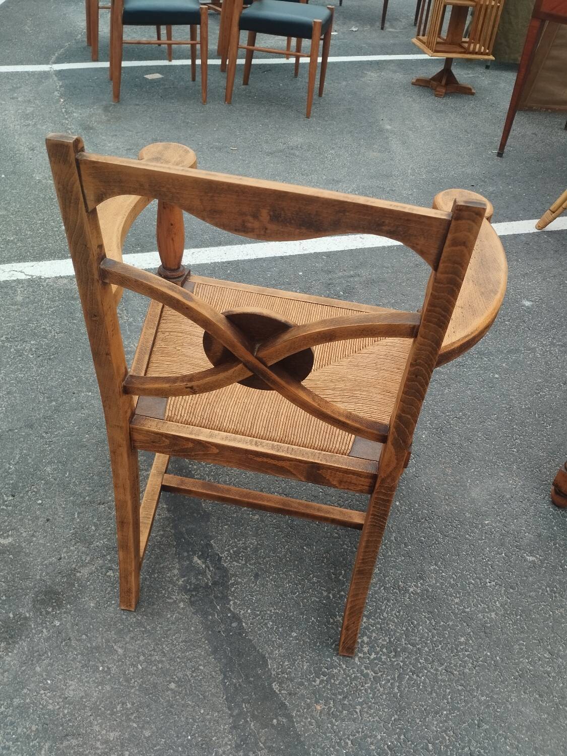 Pair of antique vintage Louis XVI style armchairs