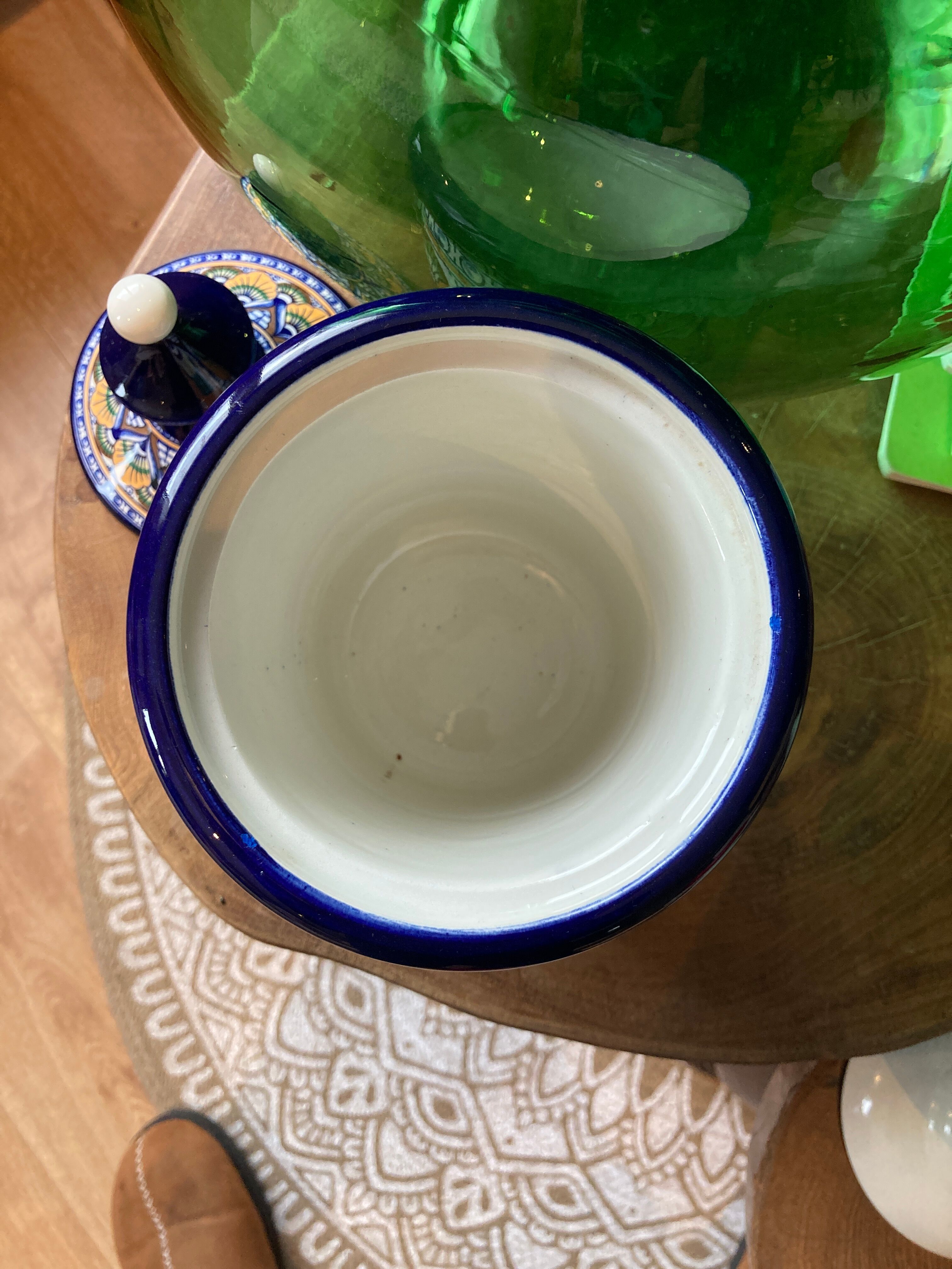 Pharmacy pot signed Florentine ceramic porcelain Italy