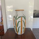 large bamboo vase signed Cartens Germany 1960
