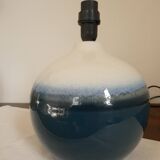 Blue spherical ceramic lamp bases