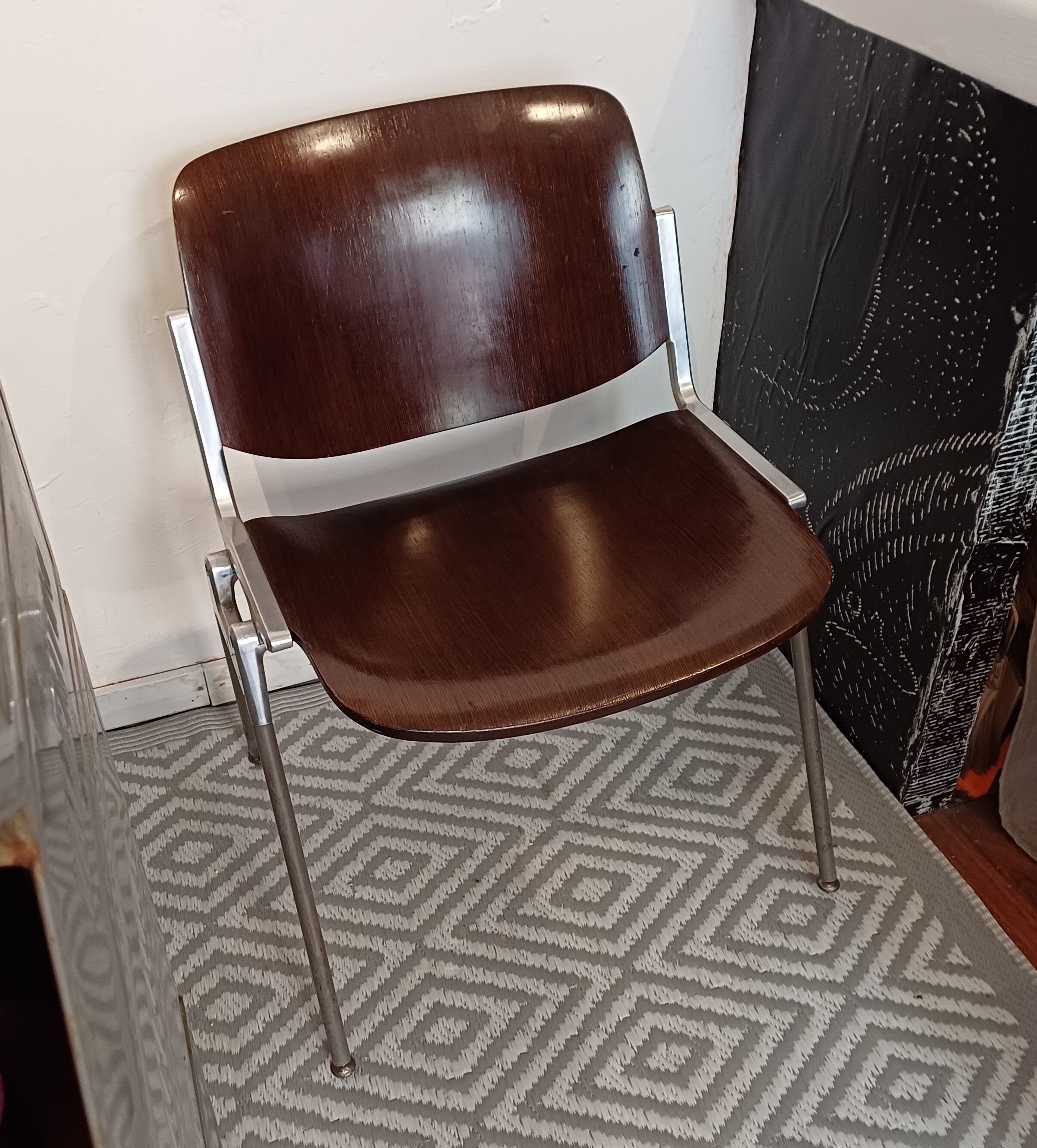 Set of 2 office chairs DSC 106 design Piretti for Castelli, 1965