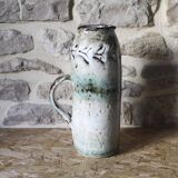 Enameled ceramic pitcher