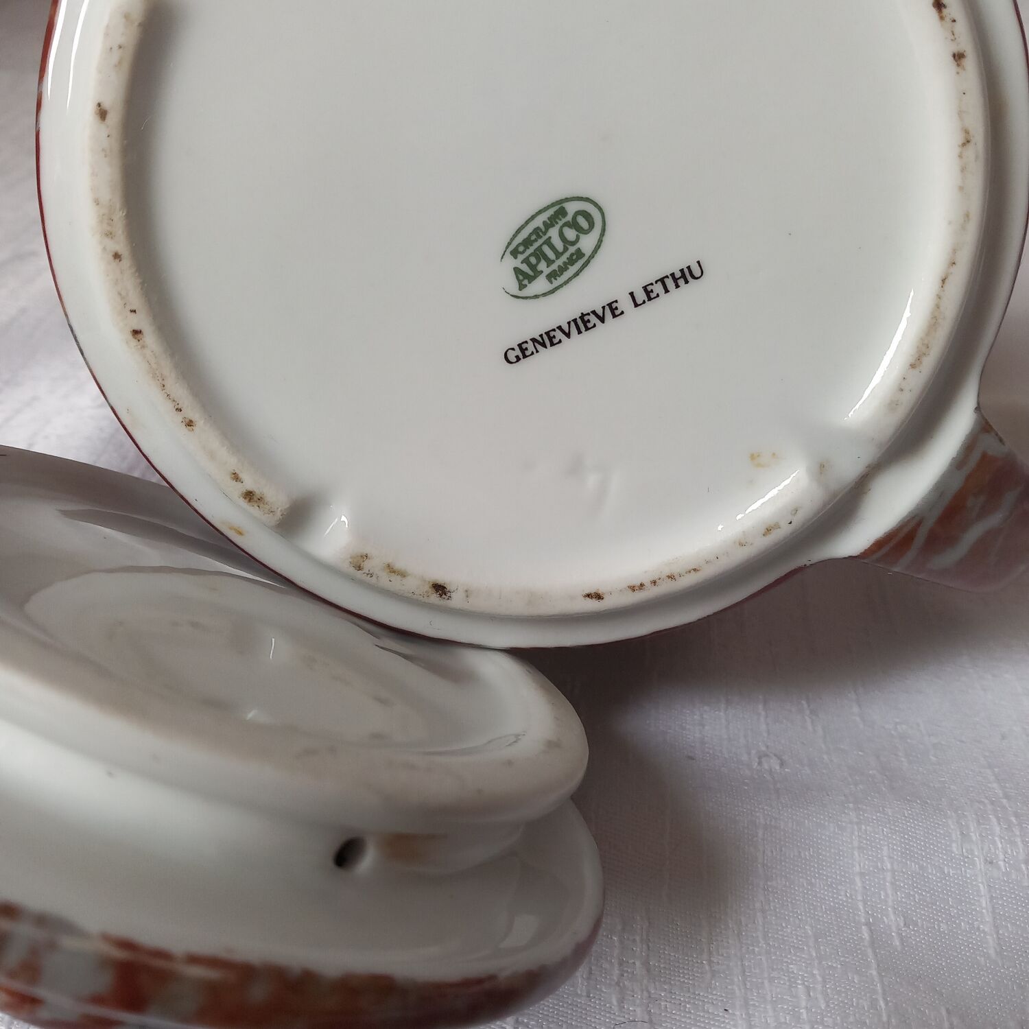 Teapot Geneviève Lethu porcelain Apilco