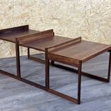 60s 70s teak nesting tables side tables Illum Wikkelsø for CFC Silkeborg