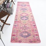 3x10 Rug For Hallway Pink Vintage Runner Rug, 85x318Cm