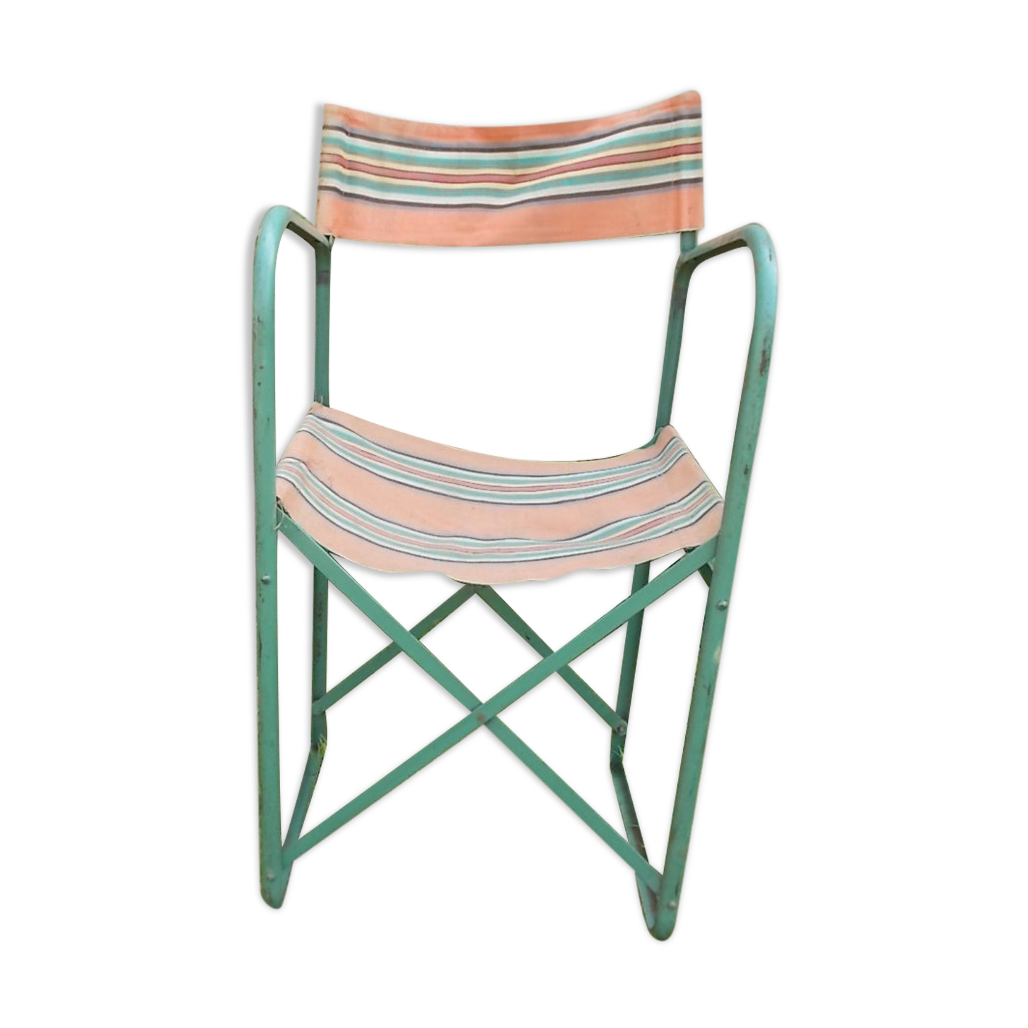 Chaise Fauteuil pliant Camping Vintage 70' - Ameublement