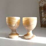 Set of 2 onyx egg cups