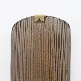 Pair of Modern Amber Murano Glass and Brass Sconces