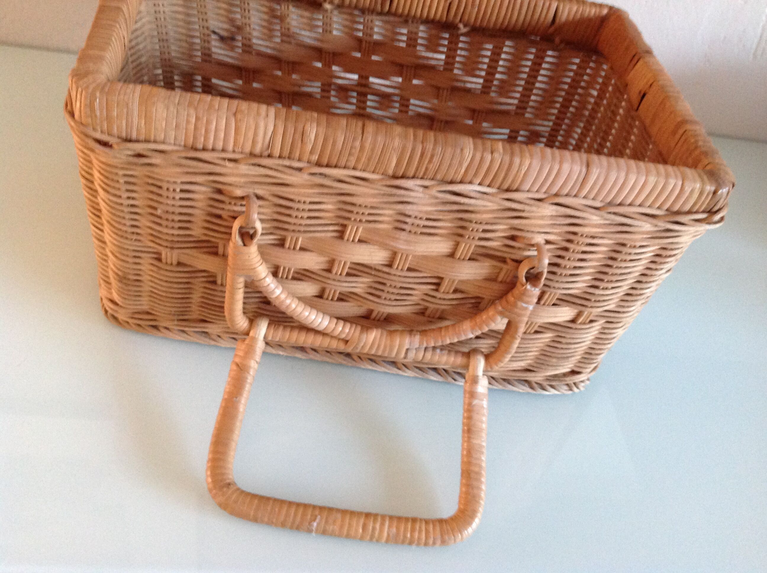 Rattan suitcase vintage 60/70
