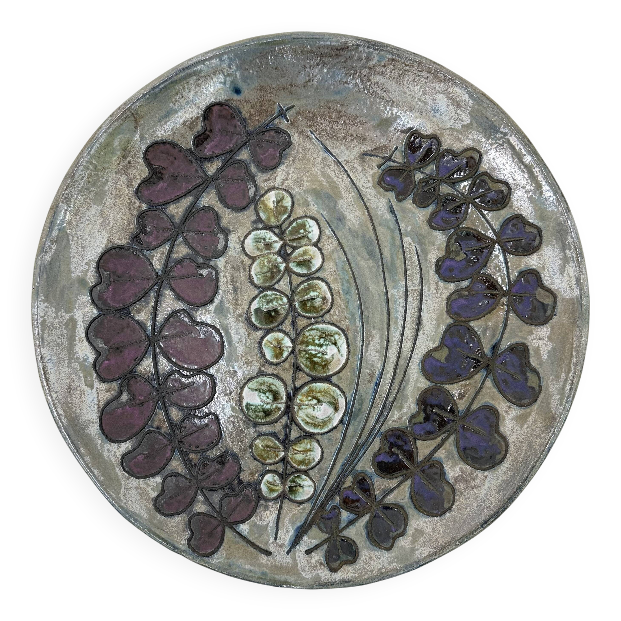 Rusha Handarbeit ceramic wall plate , 1970s Germany