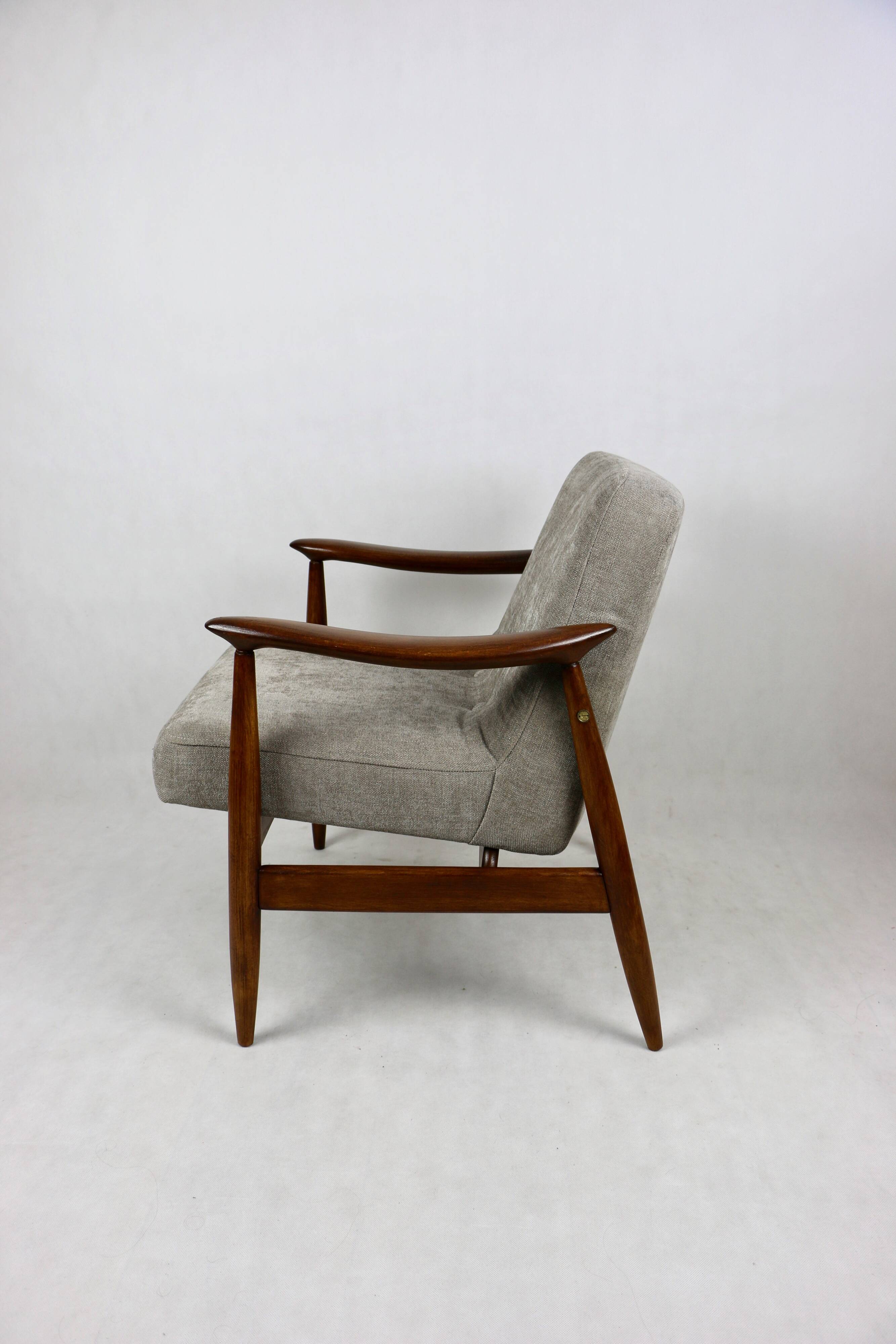 Fauteuil Lounge GFM63 Marron Clair par J. Kedziorek, 1970s