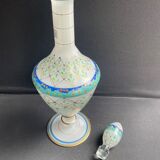Large signed decanter - Hand decoration - XXth