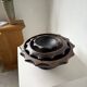 Brutalist wooden dishes, Savoyard popular art.