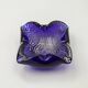 Murano ashtray blue glass silver inclusions