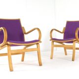 Fauteuils Vejle en tissu violet
