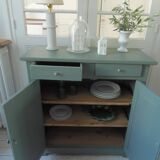 Vintage Parisian sideboard re-enchanted in smoky green.