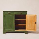 Antique green patinated wooden sideboard – chic country style