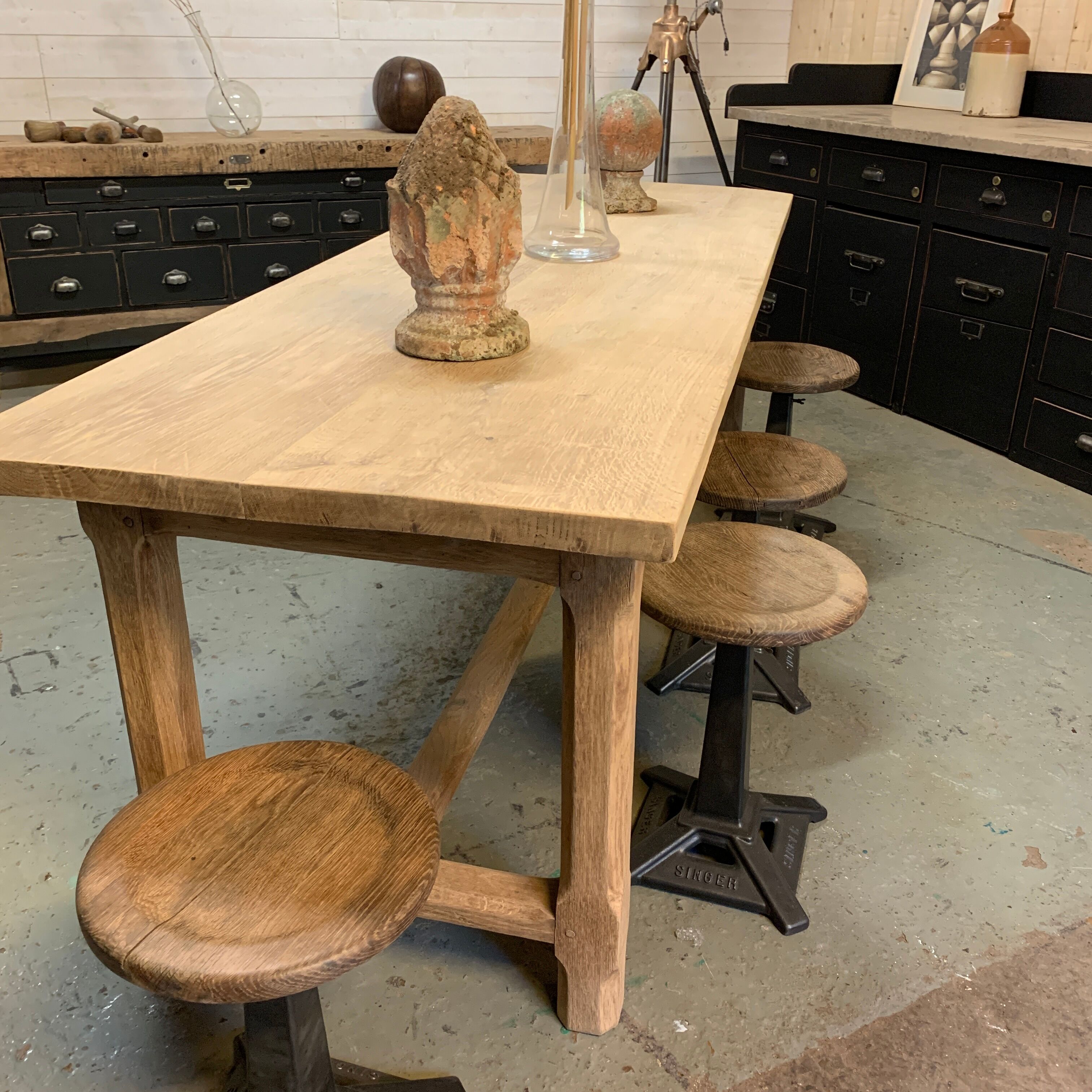 Oak farmhouse table