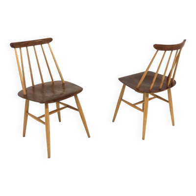 Set de 2 chaises scandinave ''Fanett'' par Ilmari Tapiovaara, Suède, 1960