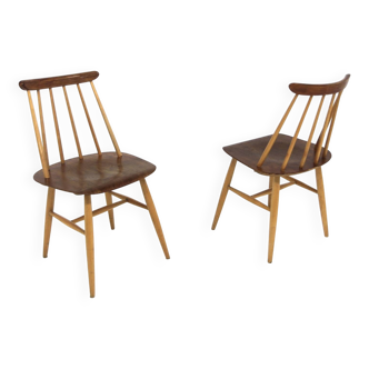 Set of 2 Scandinavian "Fanett" chairs by Ilmari Tapiovaara, Sweden, 1960