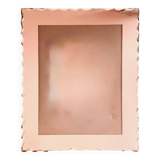 Art Deco photo frame in pink tinted beveled mirror
