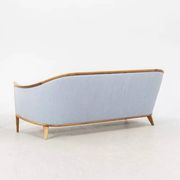 Vintage Scandinavian 3-seater sofa in walnut, Bertil Fridhagen, stamped Bröderna Anderssons.
