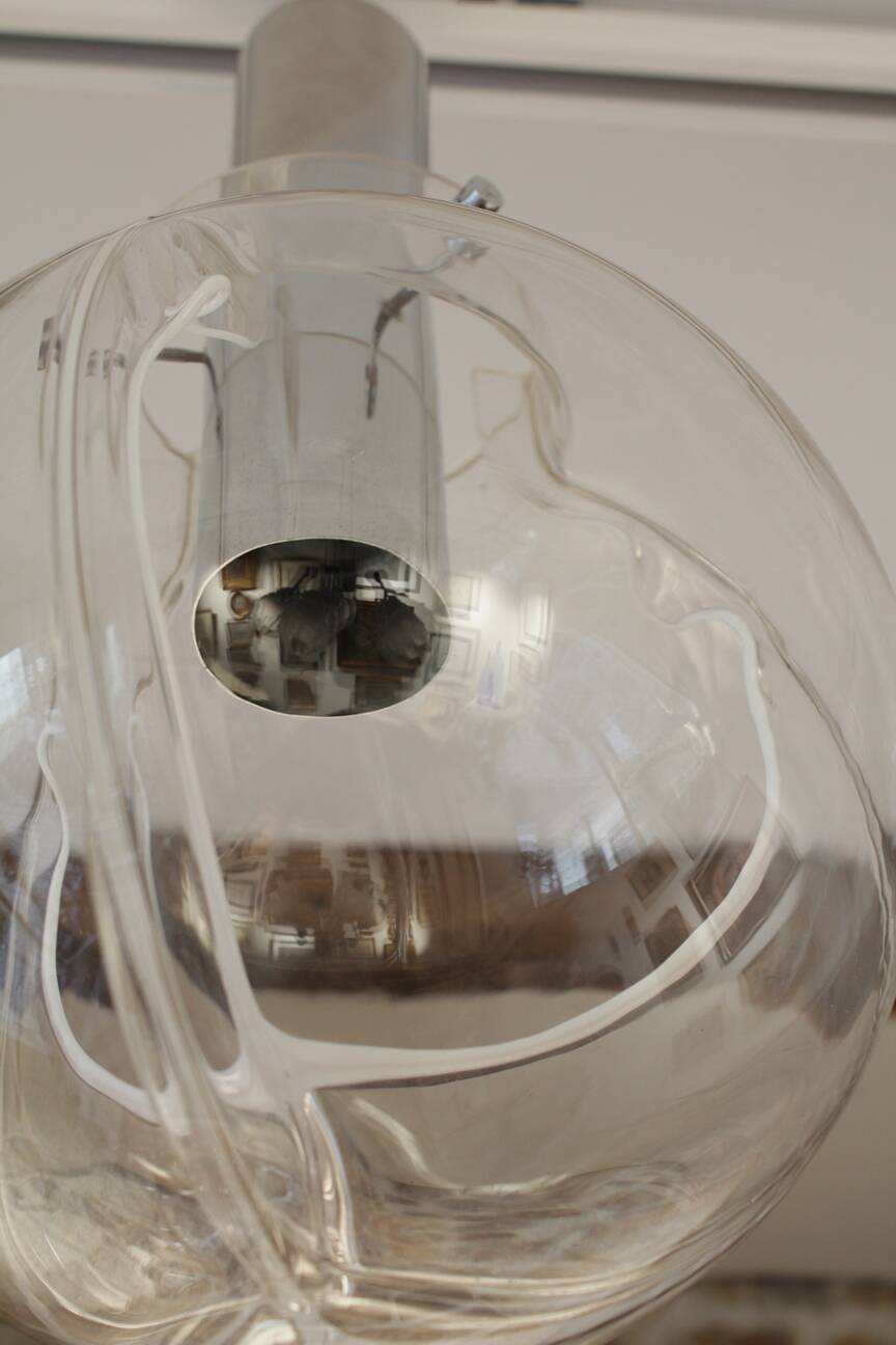 Murano blown glass pendant light 'Membrane' Toni Zuccheri 1960