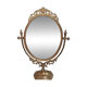 Brass table makeup mirror