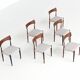 Bernhard Petersen dining chairs in rosewood by Christian Linnebergs, Denmark, 1960