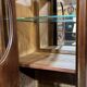 Art Deco buffet in mahogany, oak, and marble top.