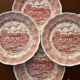 6 assiettes plates style anglais Fontebasso
