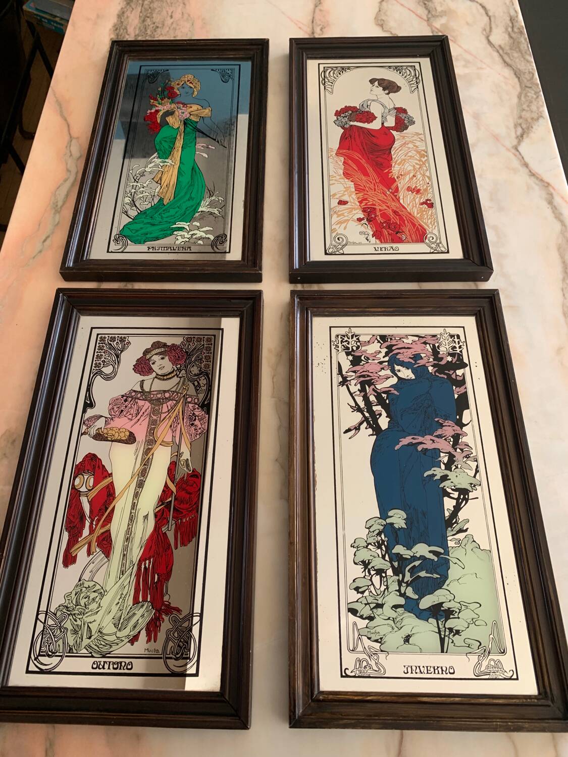 Alphonse Mucha mirrors “The 4 seasons”