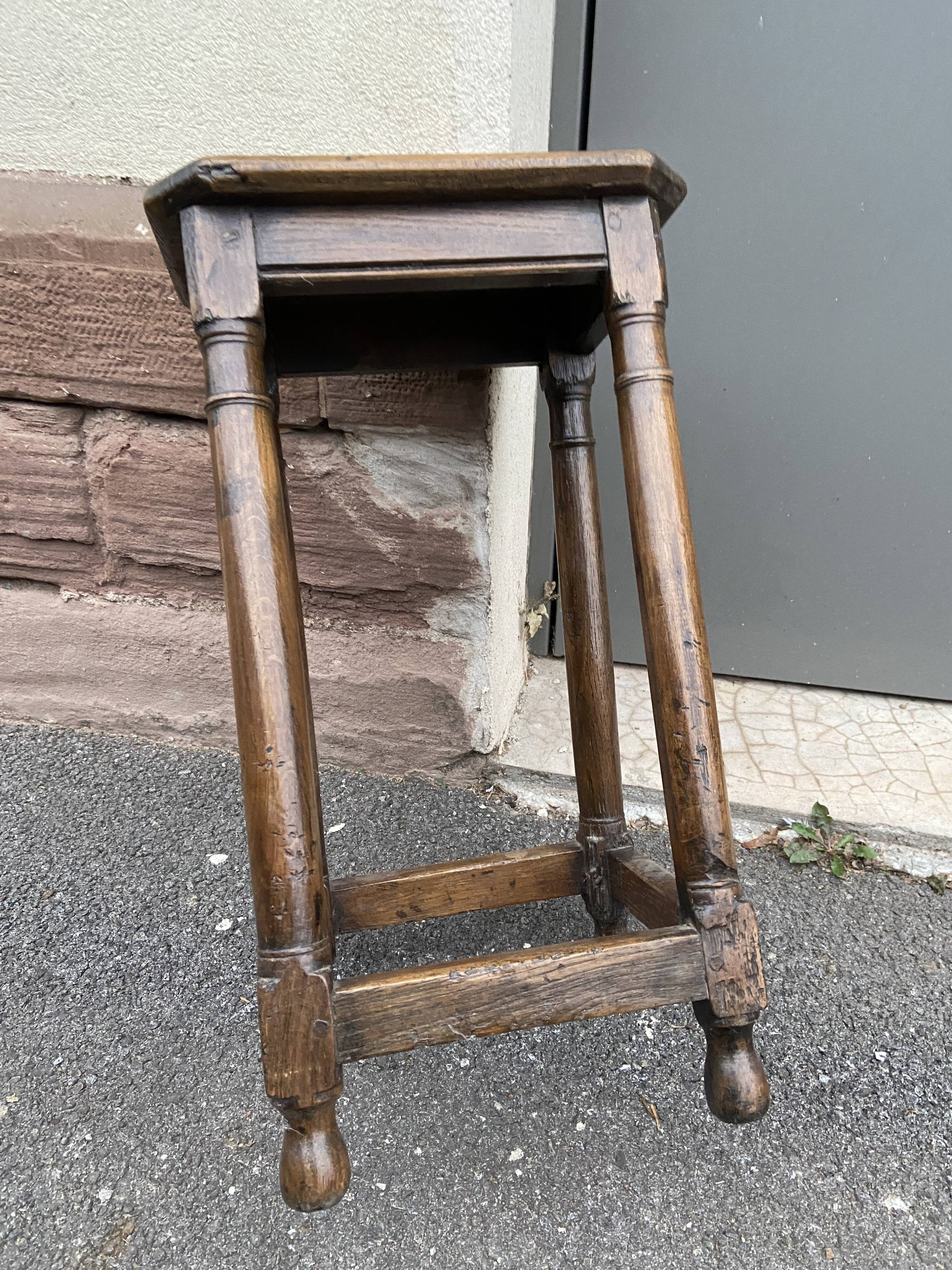 Sellette porte plantes rustique chêne
