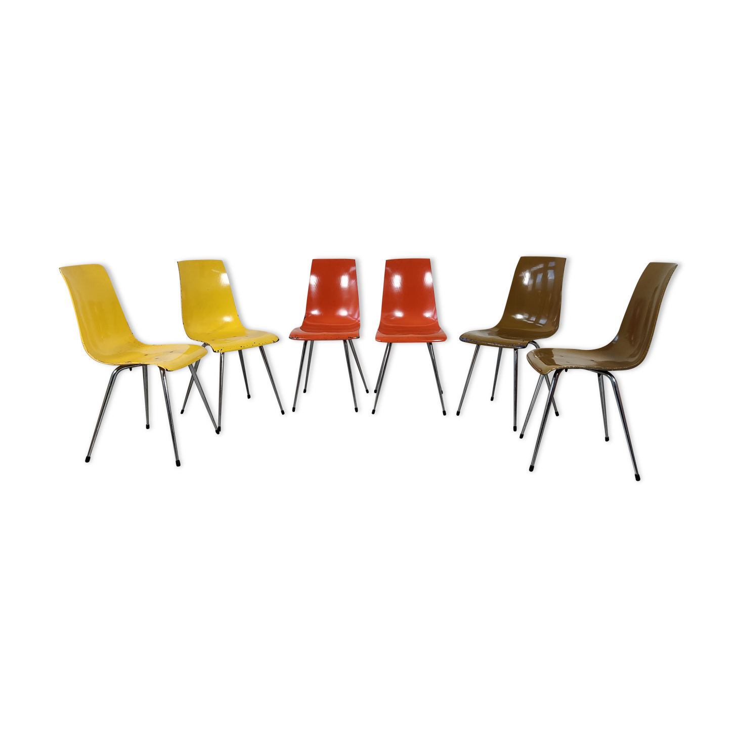 6 chairs pagholz vintage 70s