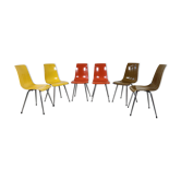 6 chairs pagholz vintage 70s