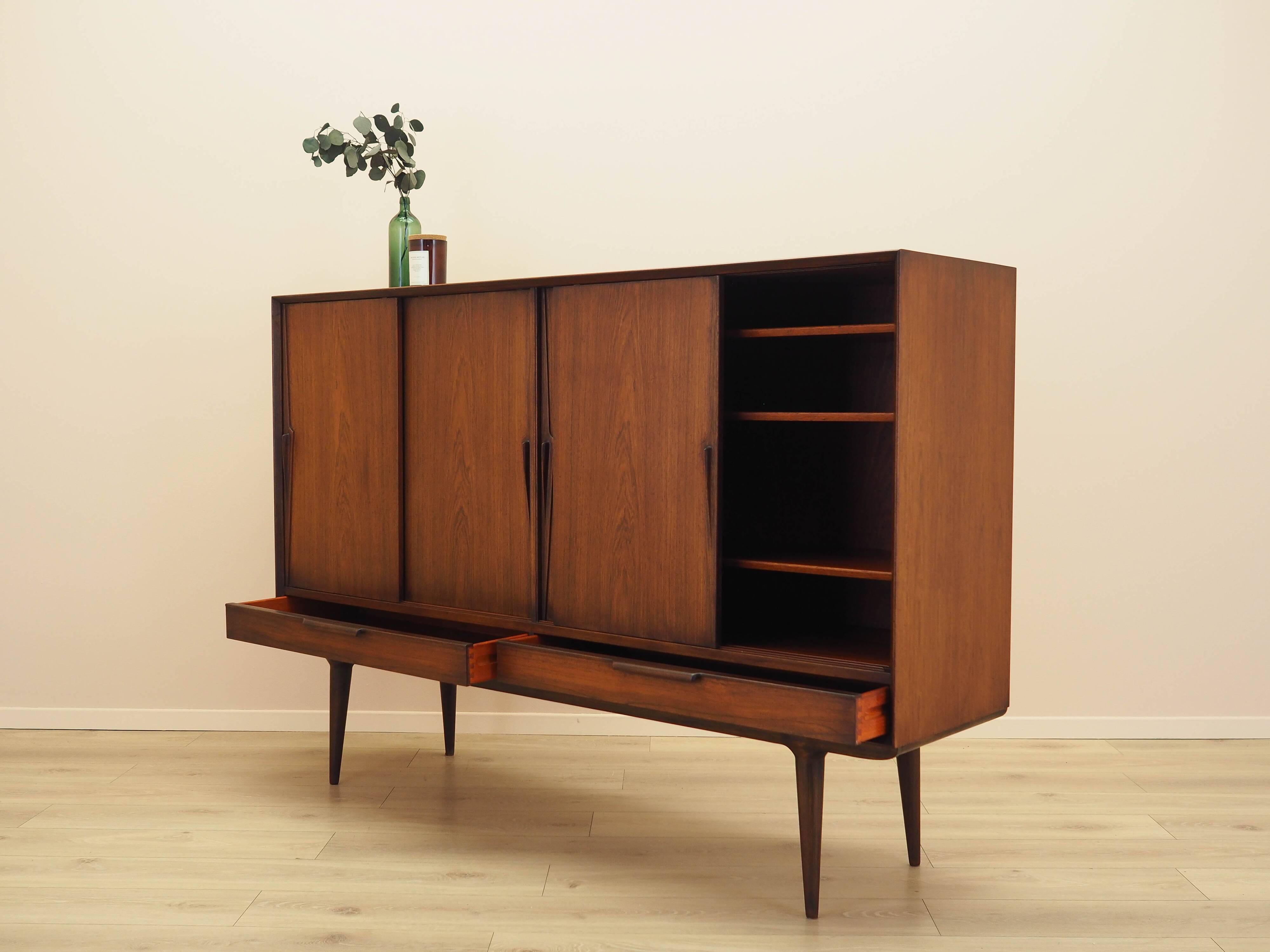Rosewood highboard, Danish design, 1970s, manufacturer: Omann Jun