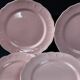 8 vintage dessert plates Salins powder pink – Ø 21.6 cm