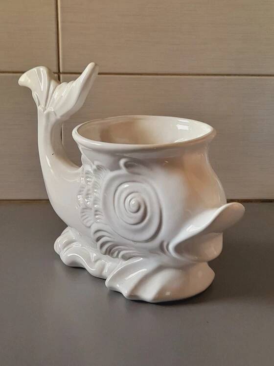 Dolphin-shaped cache pot, 1970