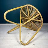 Vintage bamboo coffee table, Italy, 1960s