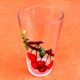 2 decorated glasses Pear / Cherry Reims France