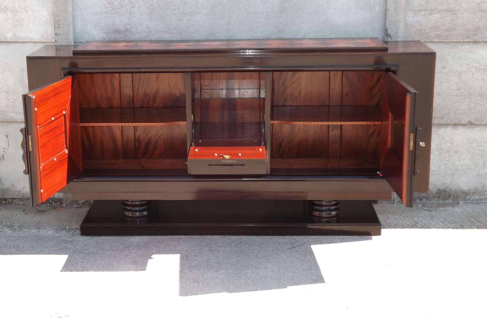 Mahogany buffet by Gaston Poisson, 1925-1930