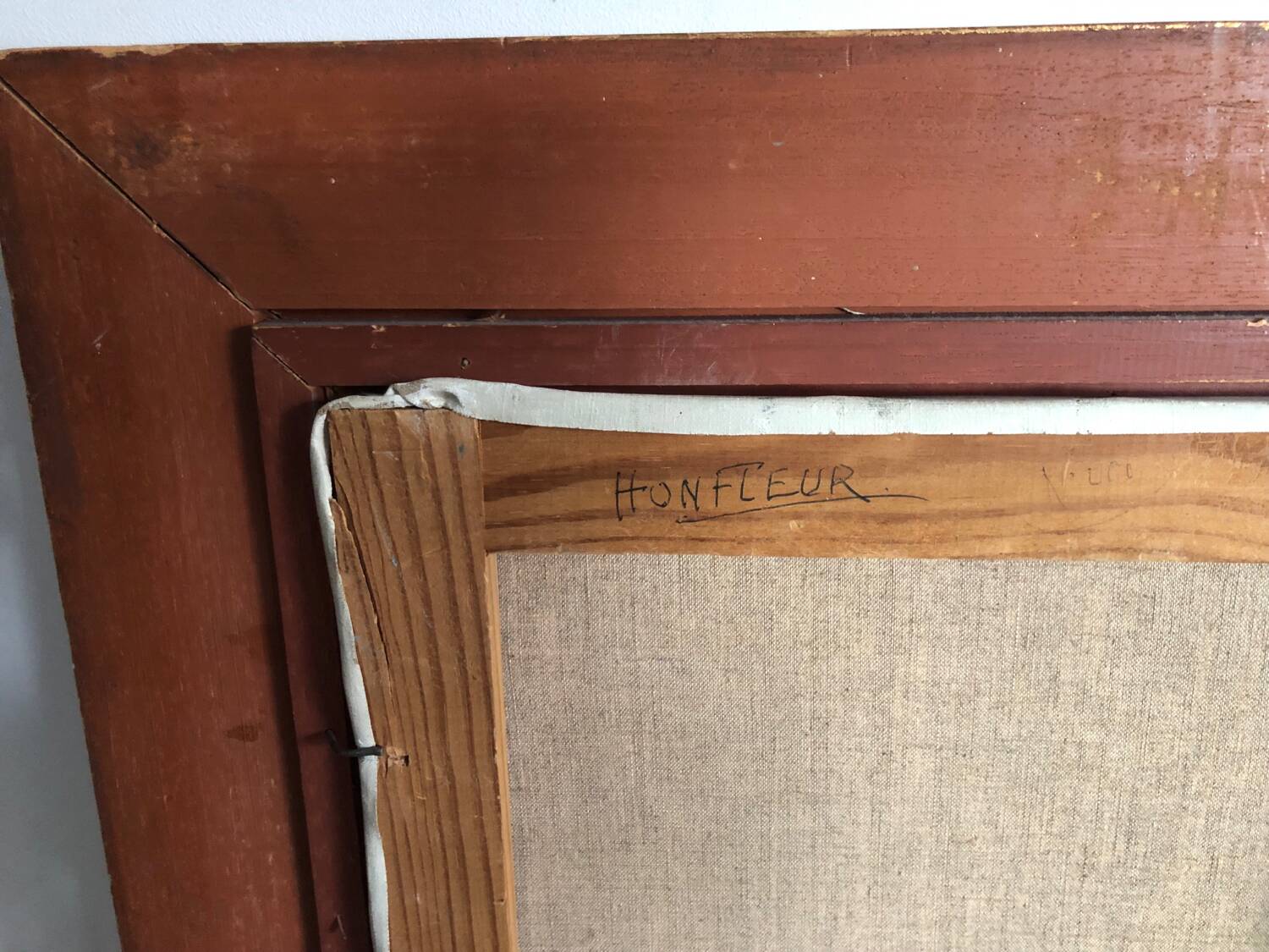 Oil painting port of Honfleur